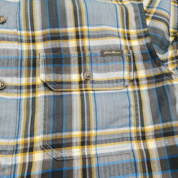 Eddie Bauer Classic Fit Flannel Shirt Men Medium Multi Plaid Casual Outdoor NWOT - Picture 11 of 13